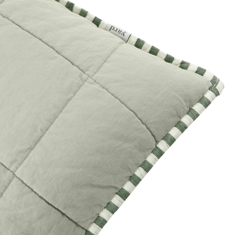 Striped Green Cushions - Hebden 100% Cotton Polyester Filled Cushion Forest/Bay Green Yard
