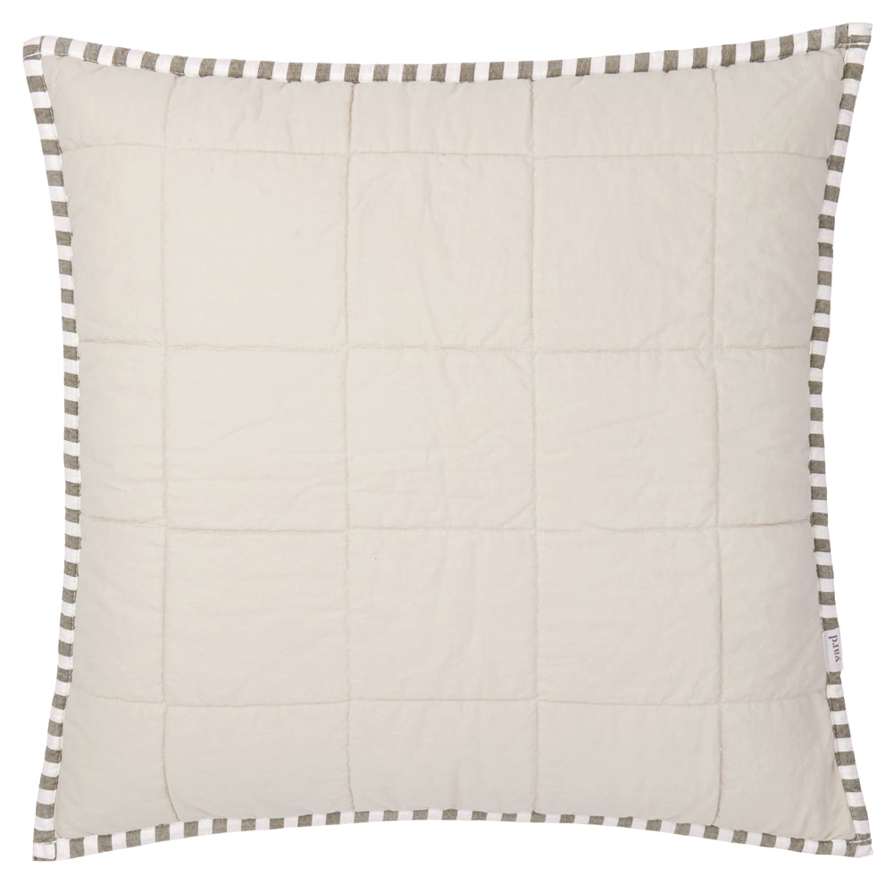 Striped Brown Cushions - Hebden 100% Cotton Polyester Filled Cushion Mole/Stone Yard