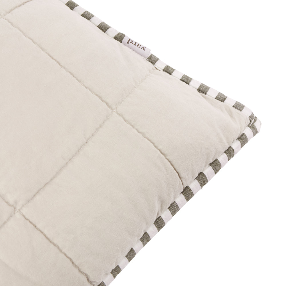 Striped Brown Cushions - Hebden 100% Cotton Polyester Filled Cushion Mole/Stone Yard