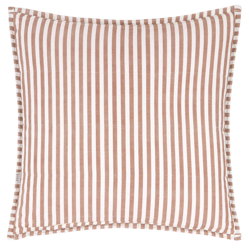 Striped Orange Cushions - Hebden 100% Cotton Polyester Filled Cushion Pecan/Cotta Yard