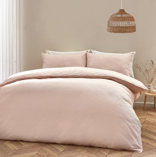 Striped Pink Bedding - Heaton Stripe  Duvet Cover Set Baked Earth Yard