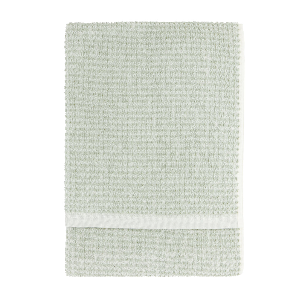 Modern Green Bathroom - Hebden Textured Waffle Towels Bay Green Yard