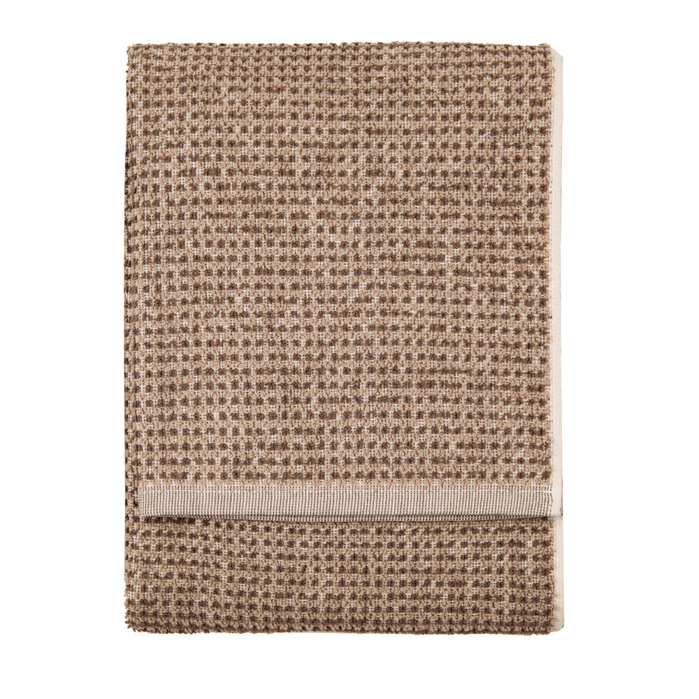 Plain Brown Bathroom - Hebden Textured Waffle Towels Cocoa Brown Yard