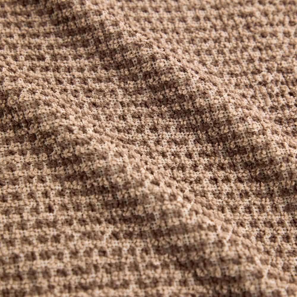 Plain Brown Bathroom - Hebden Textured Waffle Towels Cocoa Brown Yard