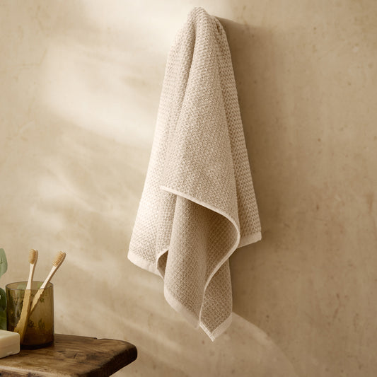 Modern Grey Bathroom - Hebden Textured Waffle Towels Stone Yard