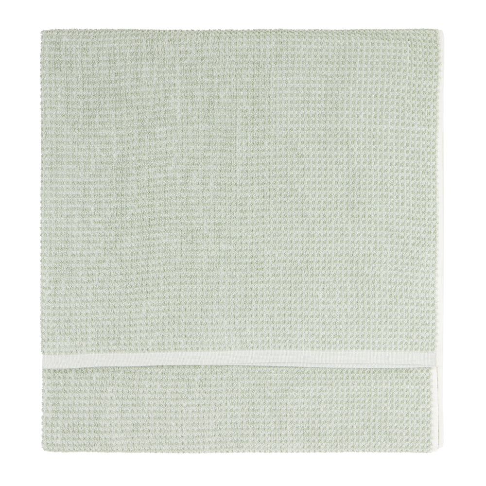 Modern Green Bathroom - Hebden Textured Waffle Towels Bay Green Yard