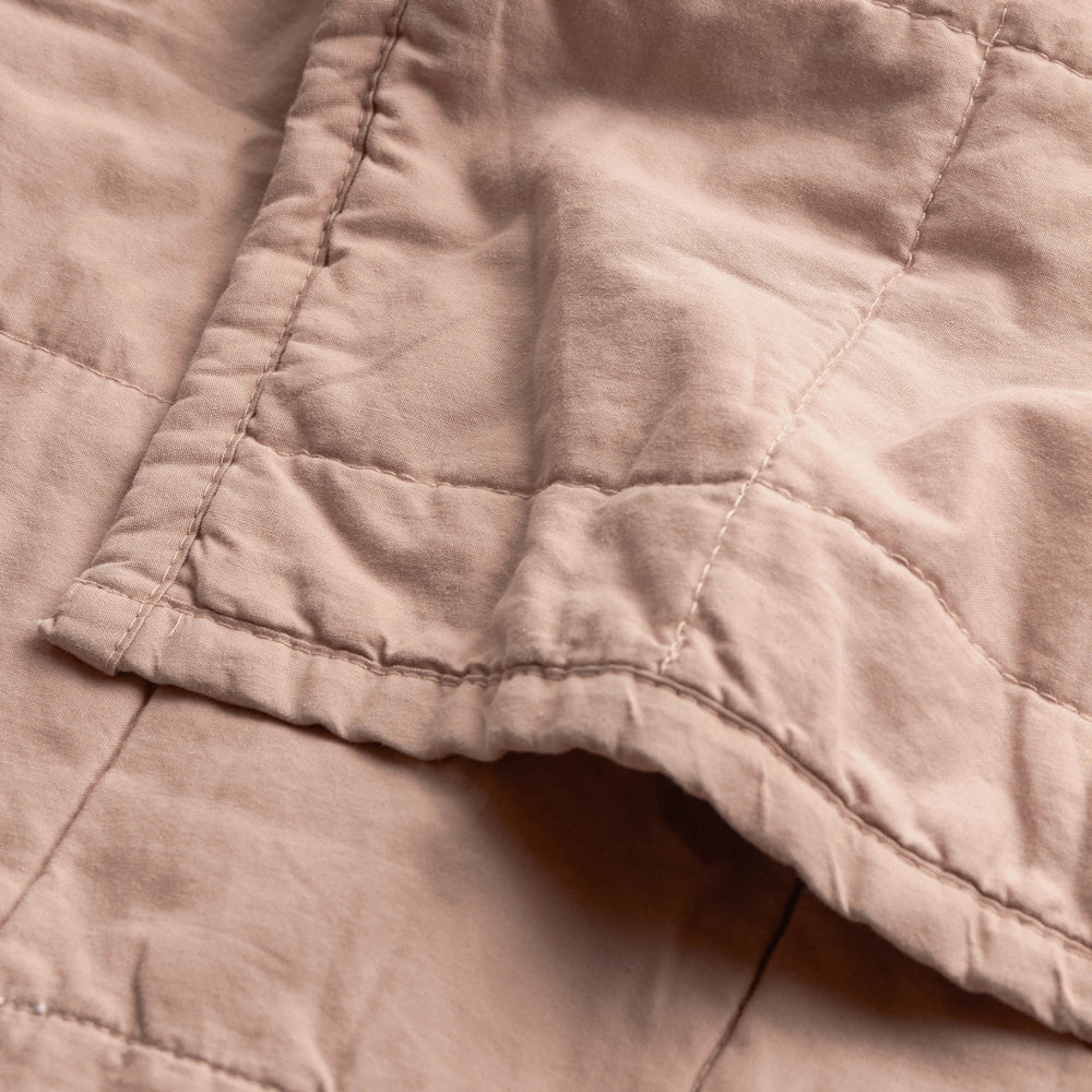 Plain Pink Bedding - Hebden Quilted Washed Cotton Bedspread Cotta Yard