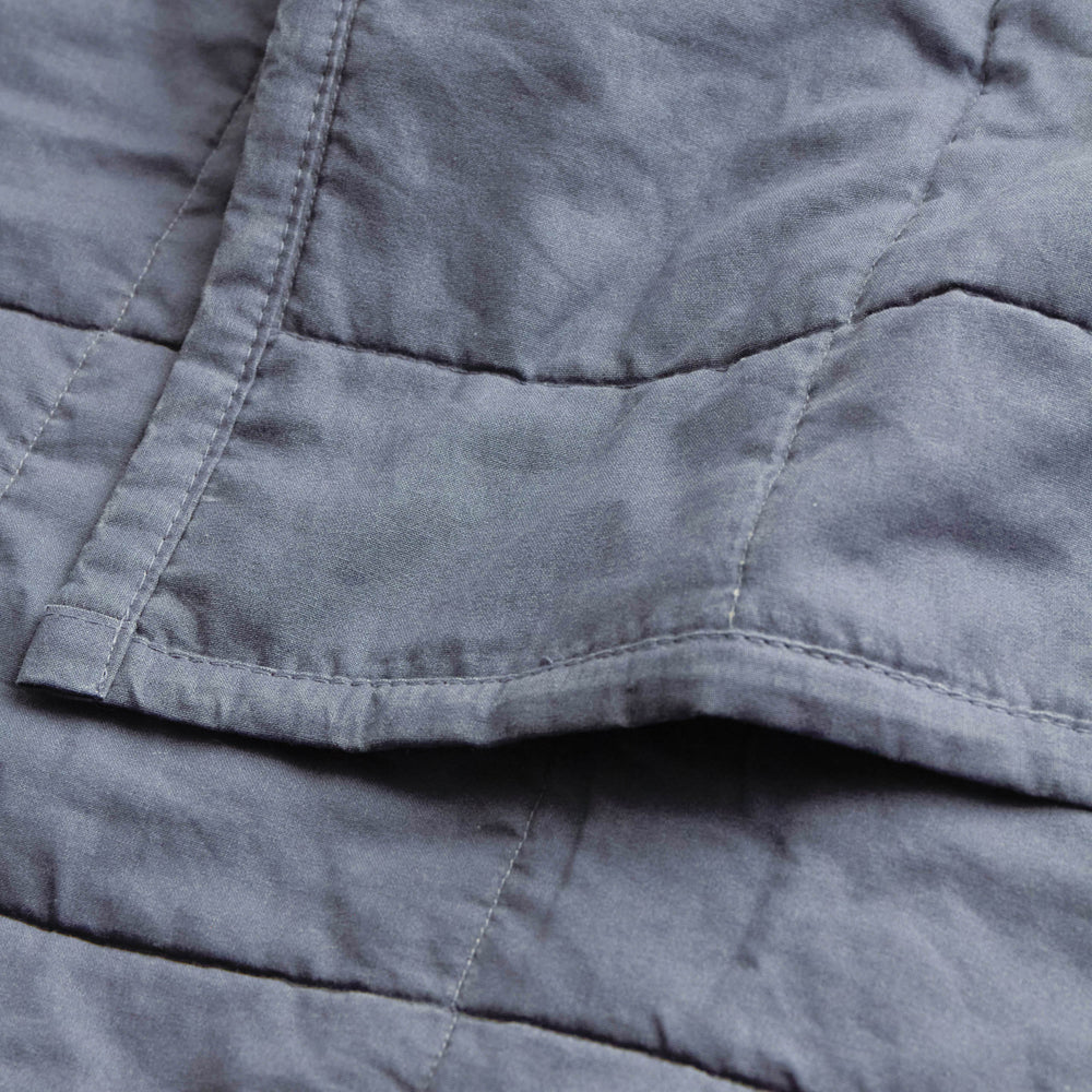 Plain Blue Bedding - Hebden Quilted Washed Cotton Bedspread Denim Blue Yard