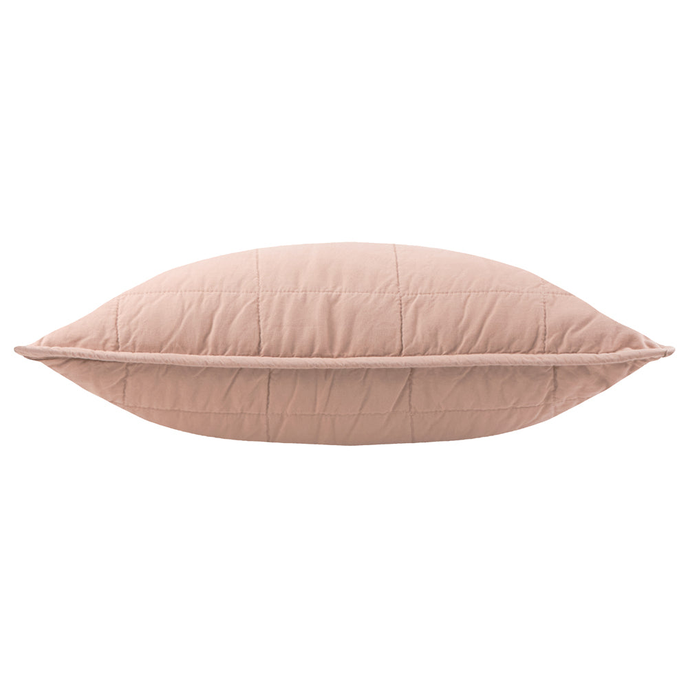 Hebden Quilted Washed Cotton Cushion Cotta