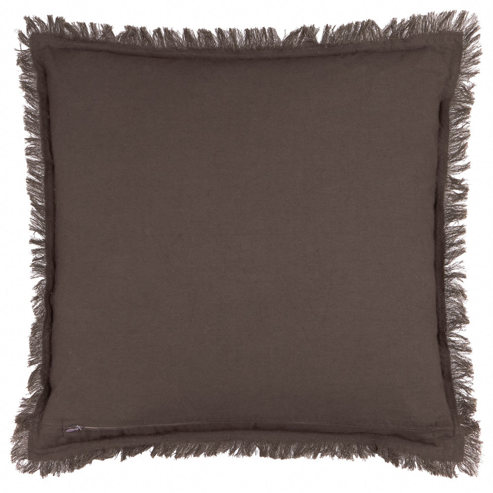 Plain Brown Cushions - Jaye Cotton Velvet Cushion Cover Bitter Chocolate Yard