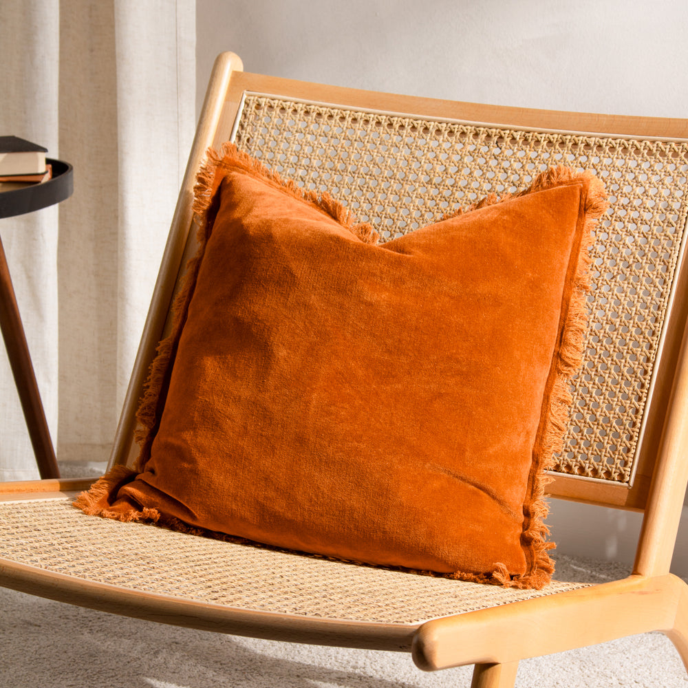 Jaye Orange Cushion Cover | Rust Cushions | Yard