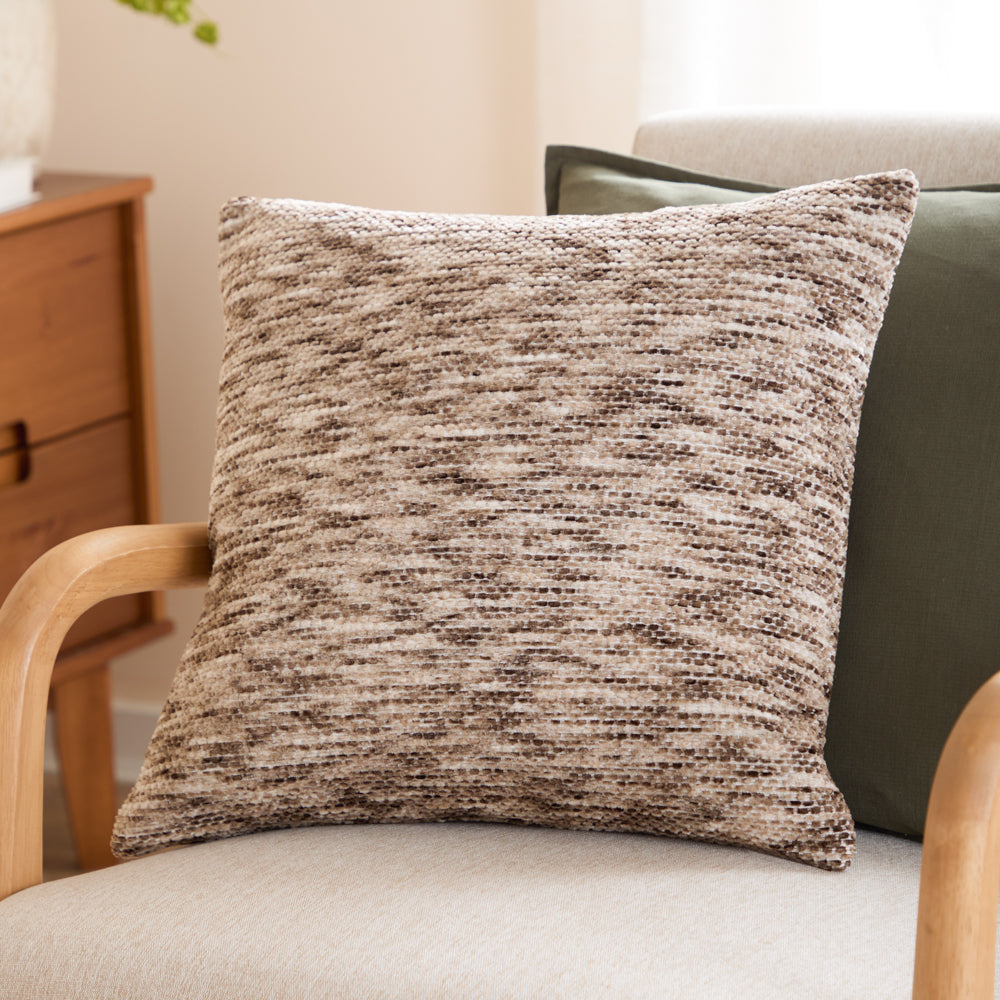 Plain Beige Cushions - Malvern Chenille Polyester Filled Cushion Cedar Yard