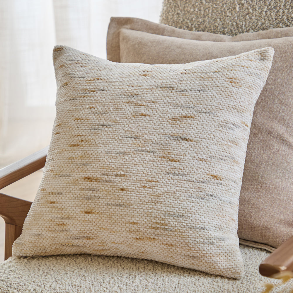 Plain Beige Cushions - Malvern Chenille Polyester Filled Cushion Natural Yard