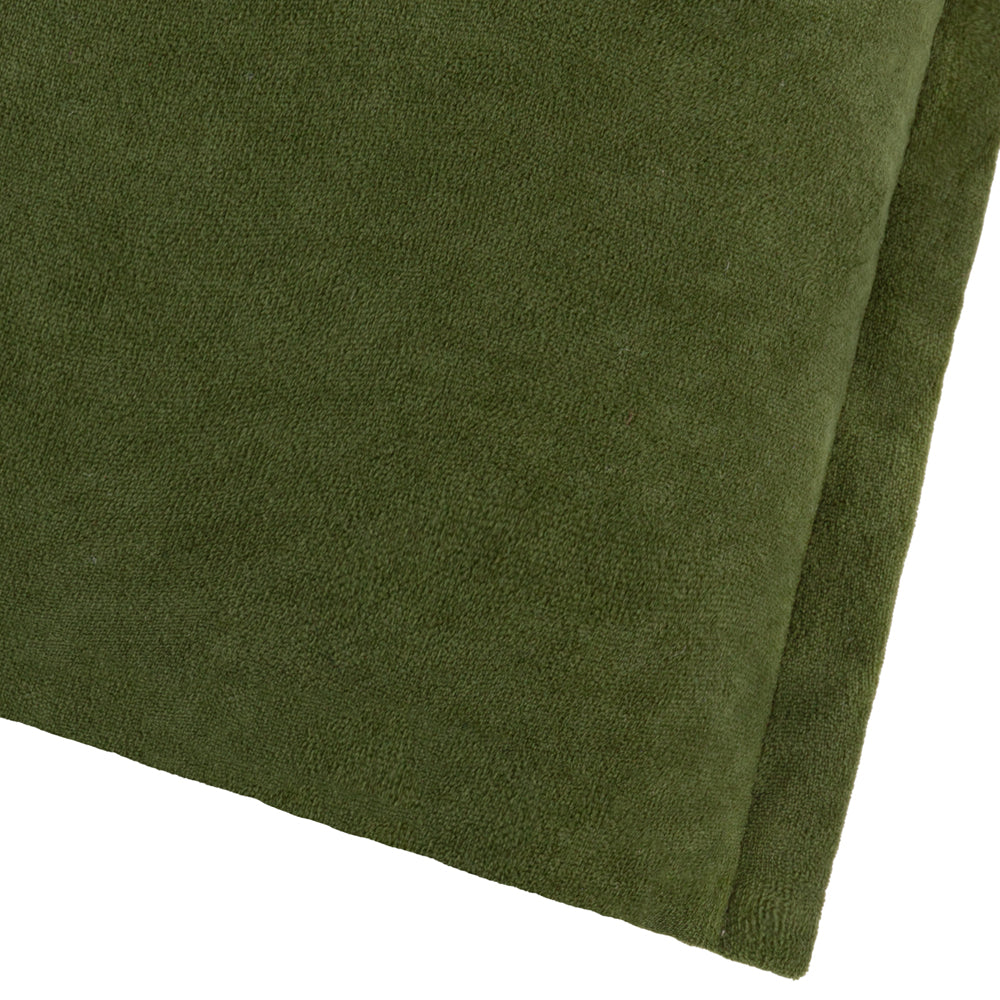 Plain Green Cushions - Merton Rectangular Velvet Polyester Filled Cushion Olive Oil Yard