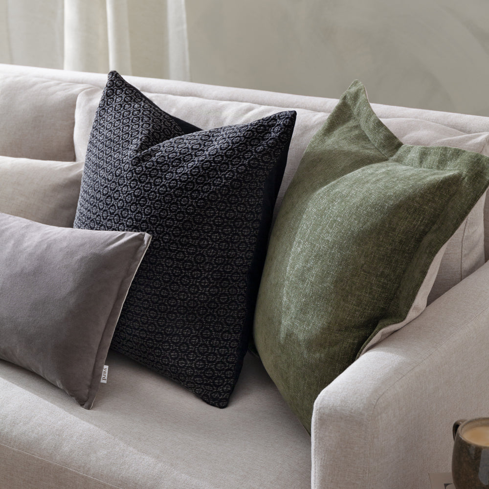 Plain Beige Cushions - Merton Rectangular Velvet Polyester Filled Cushion Taupe Yard