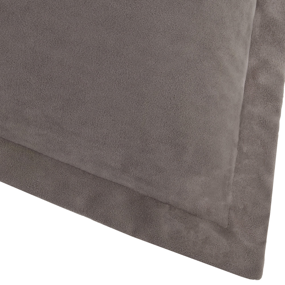 Plain Beige Cushions - Merton Square Velvet Polyester Filled Cushion Taupe Yard