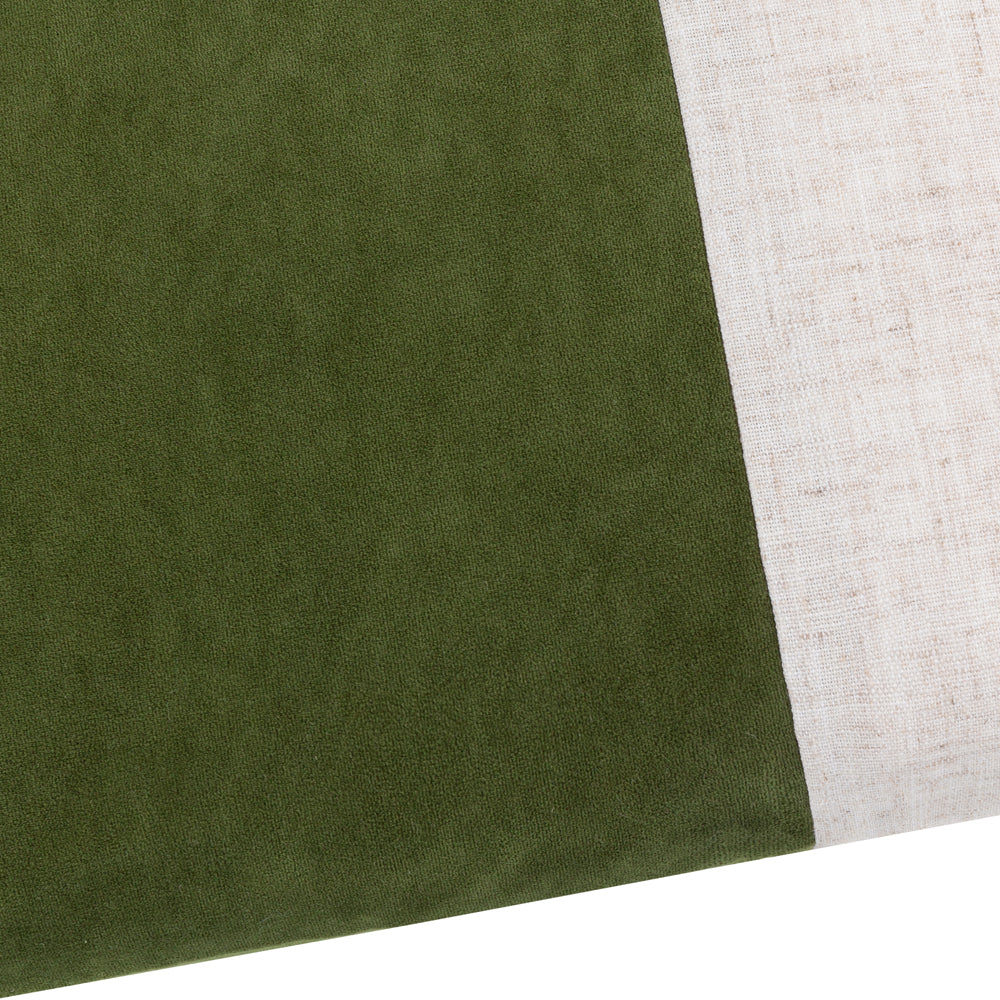Not Applicable Green Cushions - Morden Soft-Washed Velvet Polyester Filled Cushion Olive Oil Yard