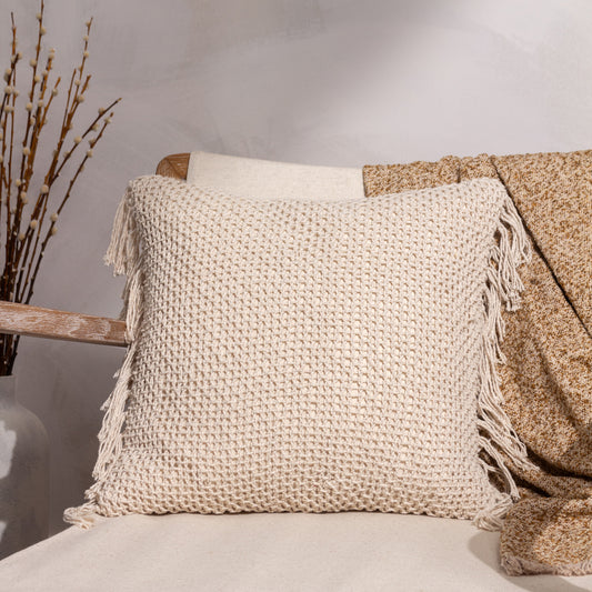 Plain Beige Cushions - Nimble  Cushion Cover Natural Yard