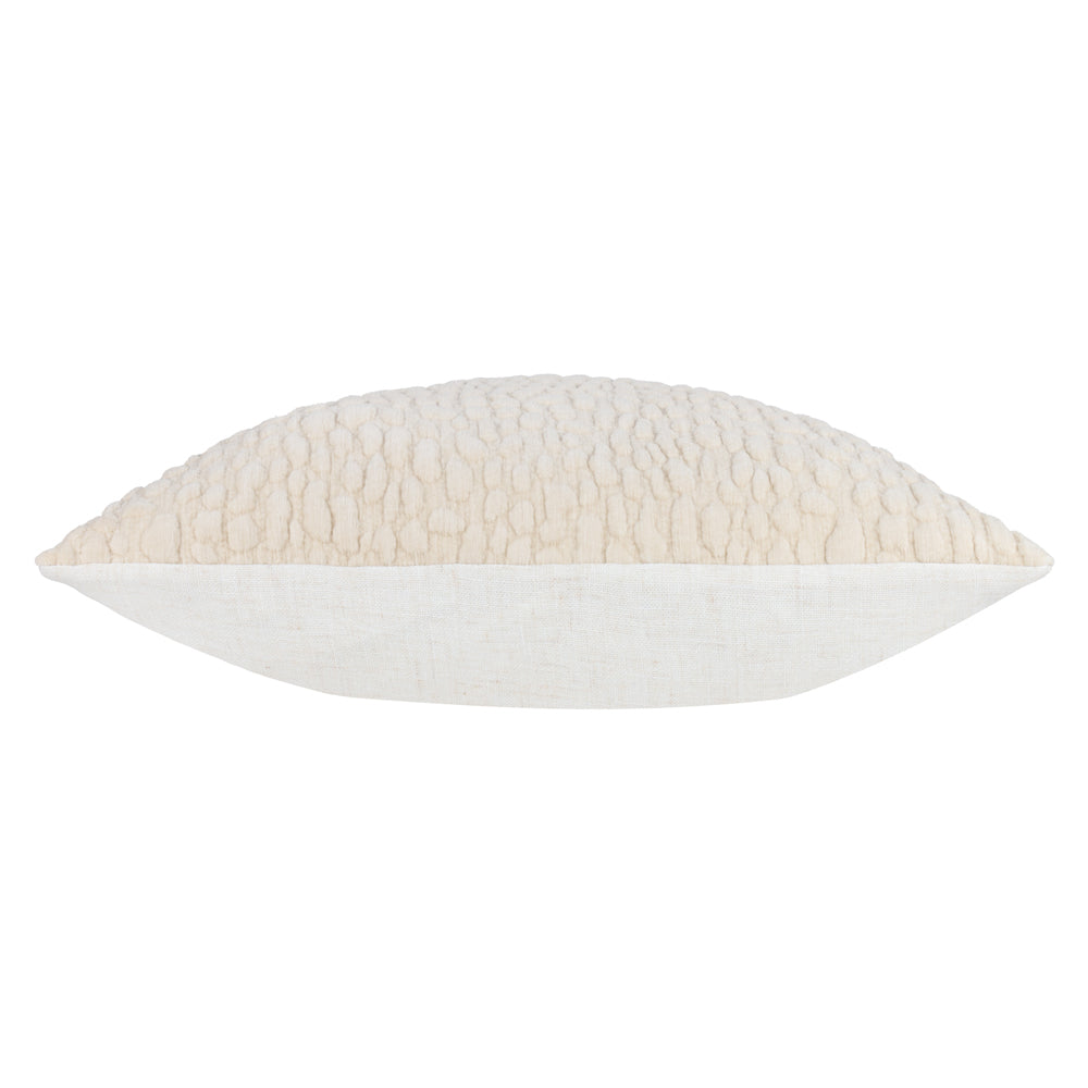 Abstract Beige Cushions - Pebble Textured Chenille Polyester Filled Cushion Natural Yard