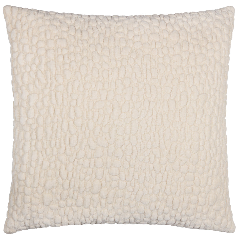 Abstract Beige Cushions - Pebble Textured Chenille Polyester Filled Cushion Natural Yard