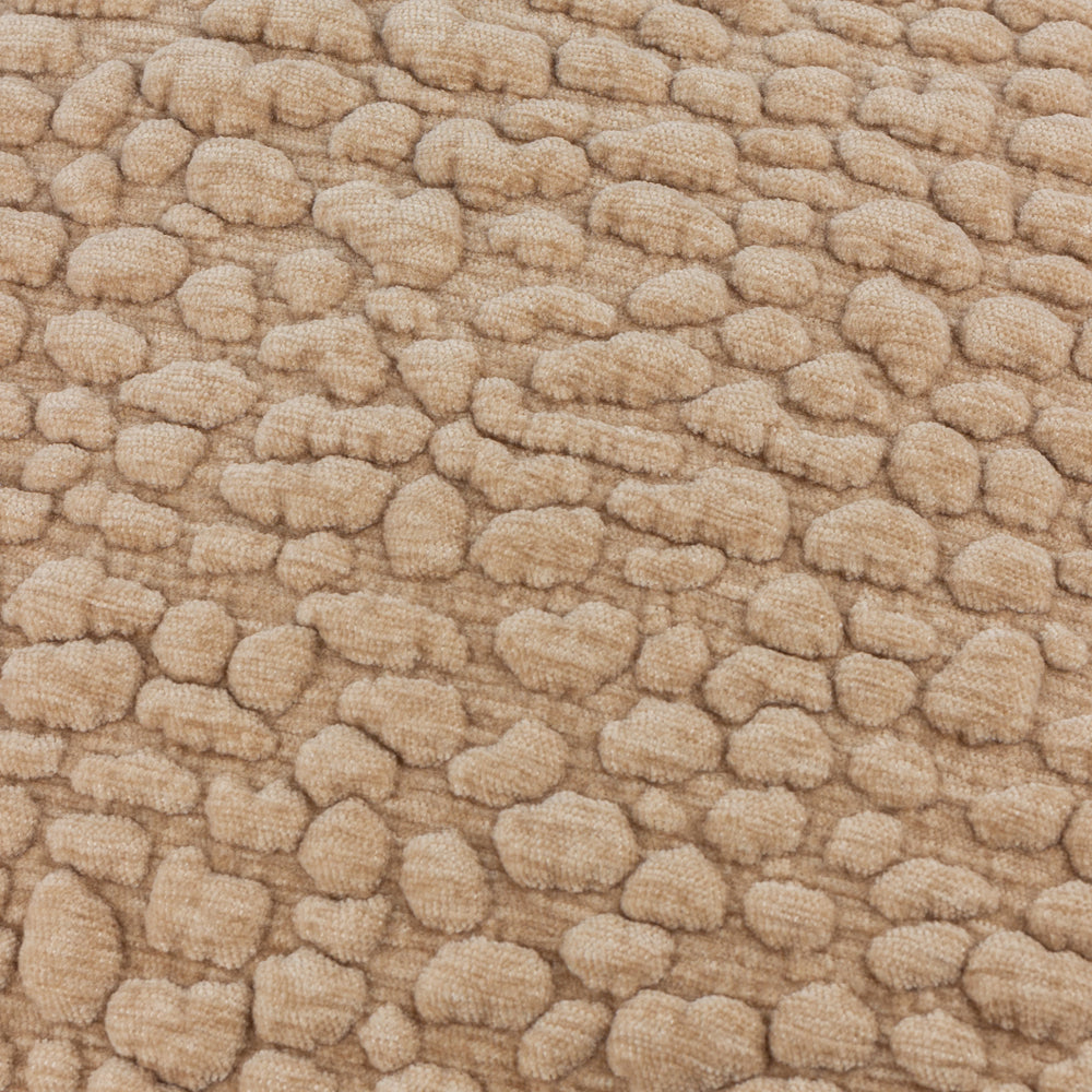 Abstract Beige Cushions - Pebble Textured Chenille Polyester Filled Cushion Stone Yard