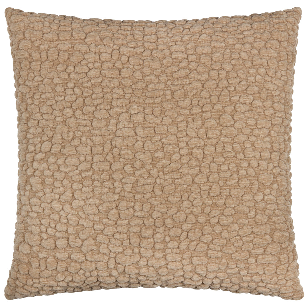 Abstract Beige Cushions - Pebble Textured Chenille Polyester Filled Cushion Stone Yard