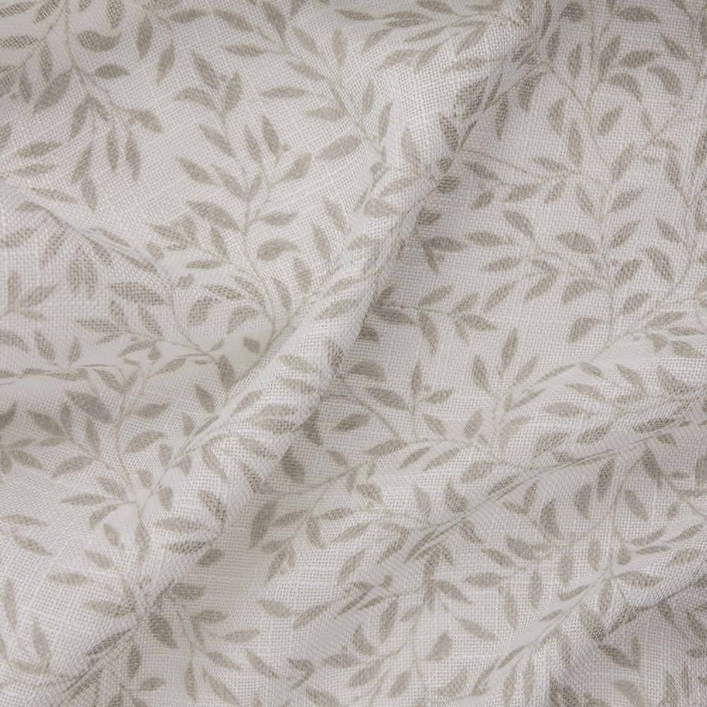 Floral Cream Curtains - Perrie Leaf Sheer Woven Curtain Panel Natural Yard