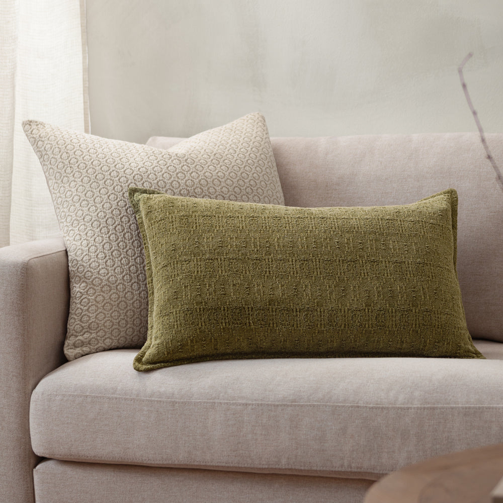 Not Applicable Green Cushions - Ramas Jacquard Polyester Filled Cushion Green Yard