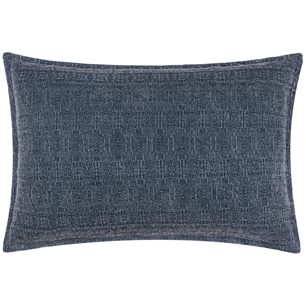 Not Applicable Blue Cushions - Ramas Jacquard Polyester Filled Cushion Indigo Yard