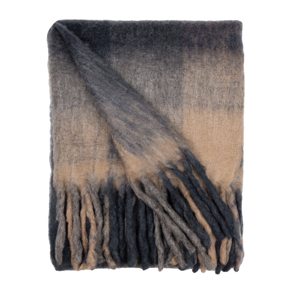 Check Black Throws - Rayston  Throw Flint Black Yard