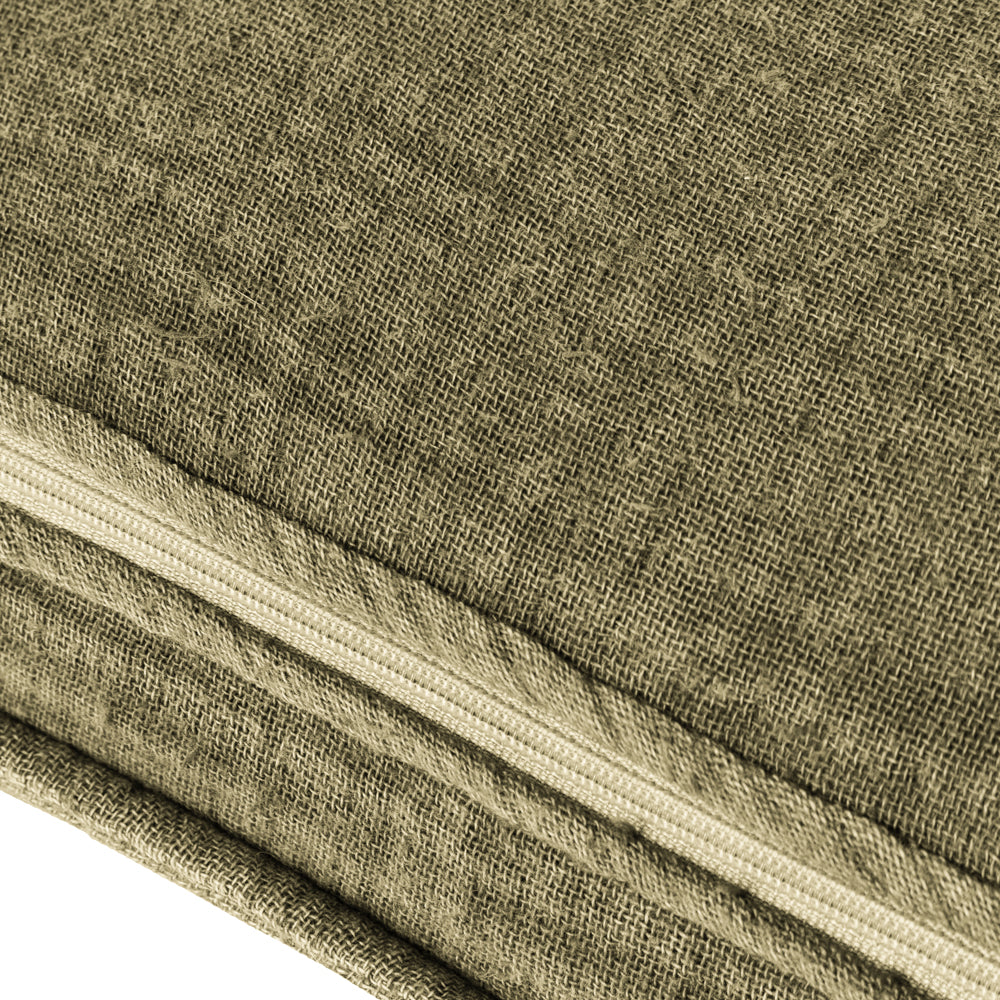 Plain Green Cushions - Ribble  Fibre Filled Cushion Khaki Yard