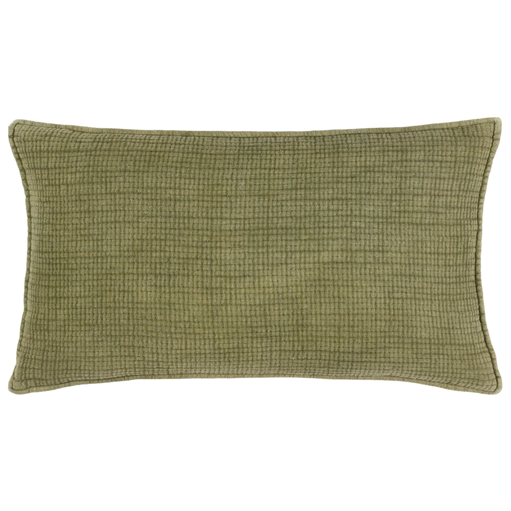 Plain Green Cushions - Ribble  Fibre Filled Cushion Khaki Yard