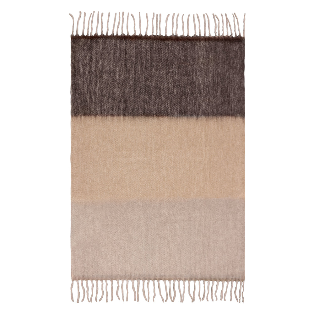 Herringbone Black Throws - Rawton Ombre  Throw Flint/Black Yard