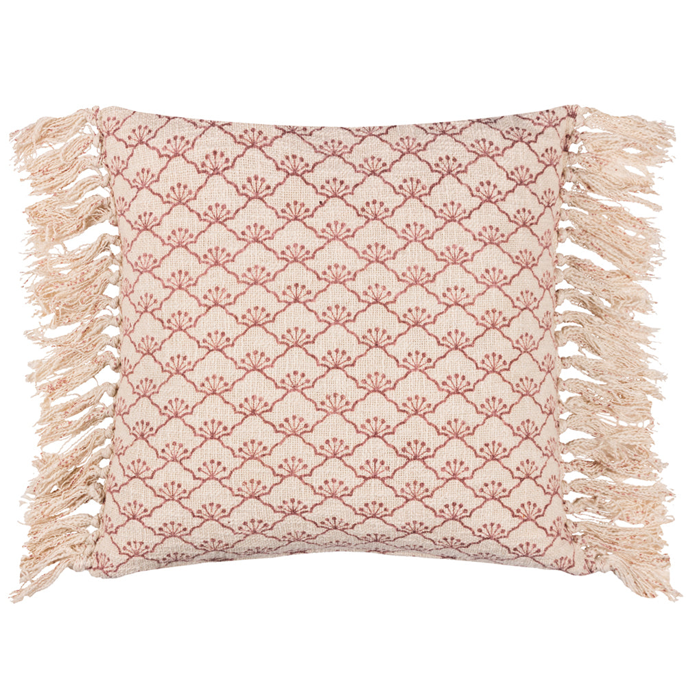 Floral Red Cushions - Saku  Cushion Cover Kilm Red Yard