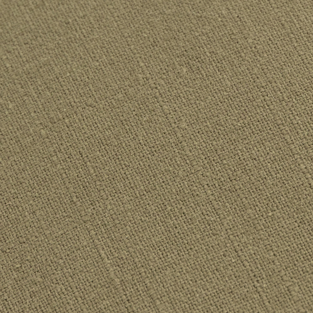 Plain Green Cushions - Slub Cotton  Polyester Filled Cushion Moss Yard