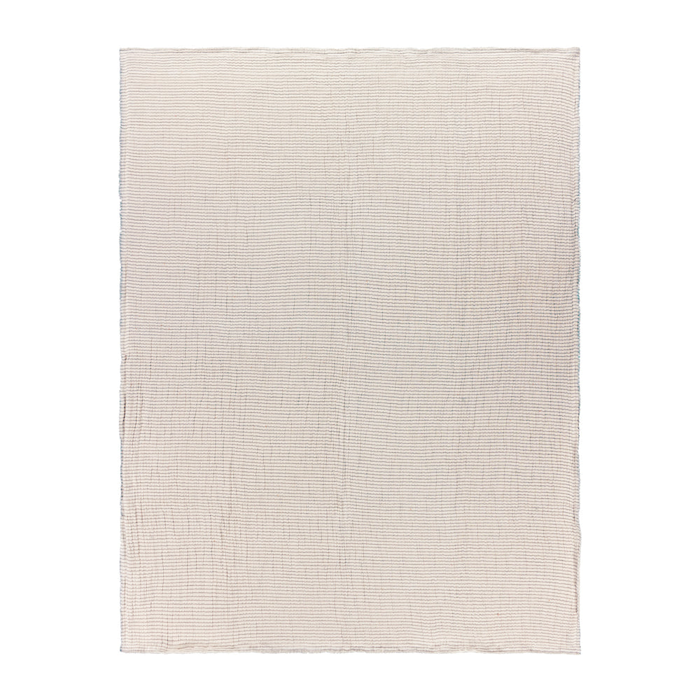 Striped Beige Throws - Skye Sherpa  Throw Natural/Ink Yard