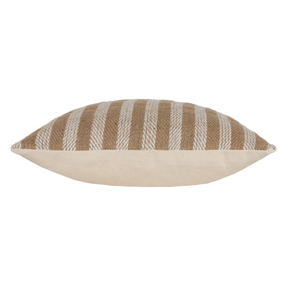 Striped Beige Cushions - Strata Stripe Cushion Cover Natural Yard