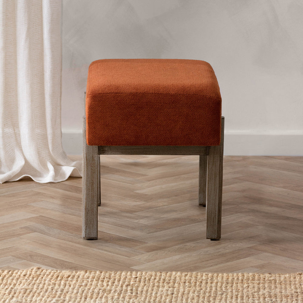 Plain Orange Furniture - Trenton Wooden Footstool Pecan Yard