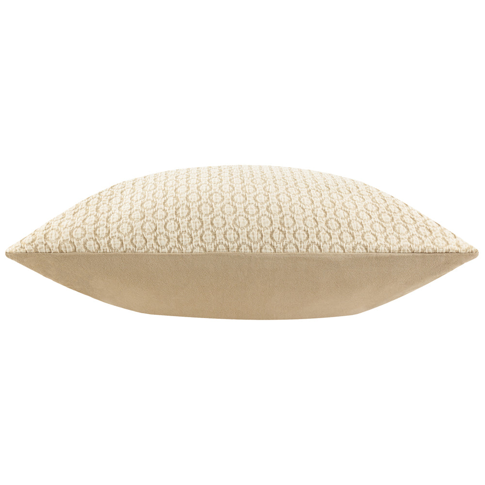 Geometric Cream Cushions - Tryfan Textured Cotton Polyester Filled Cushion Natural Yard