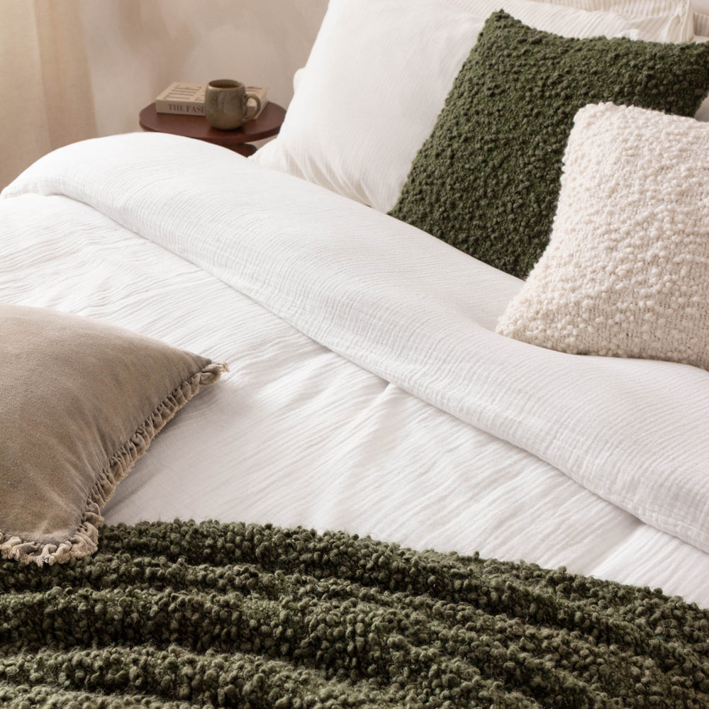 Plain Green Cushions - Ulsmere  Fibre Filled Cushion Lichen Yard