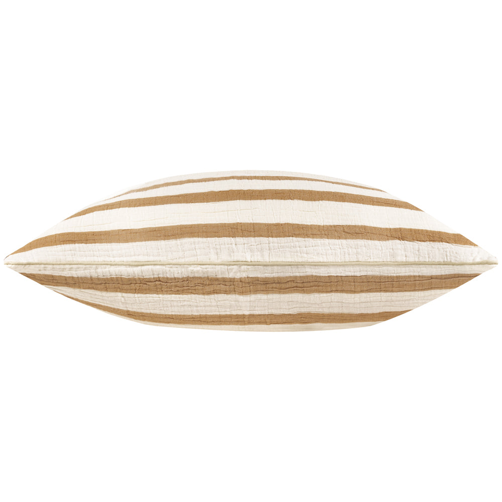 Woven Stripe Cotton Cushion Cinnamon