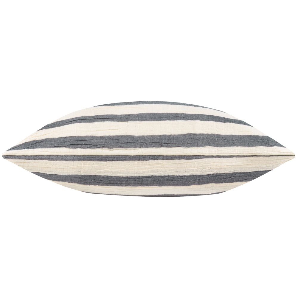 Striped Blue Cushions - Woven Stripe Cotton Polyester Filled Cushion Dusk Blue Yard