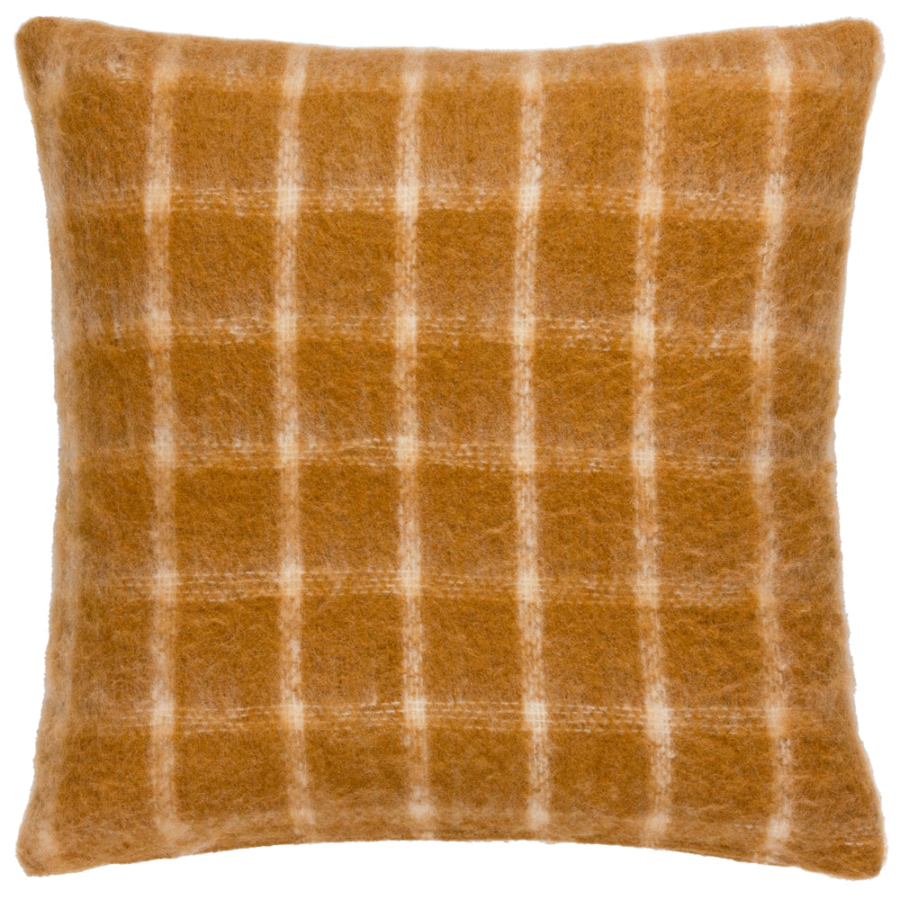 Check Orange Cushions - Yarrow Check  Cushion Cover Ginger Yard