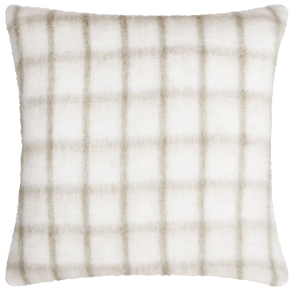 Check Beige Cushions - Yarrow Check  Cushion Cover Natural/Biscuit Yard